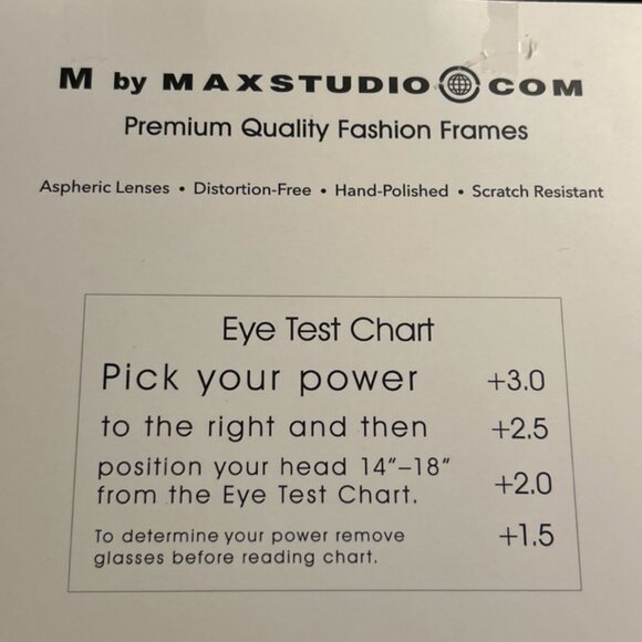 M By Max Studio Reading Glasses Readers +3.00 Box Of 3 Scratch Resistant NIB - Picture 6 of 8